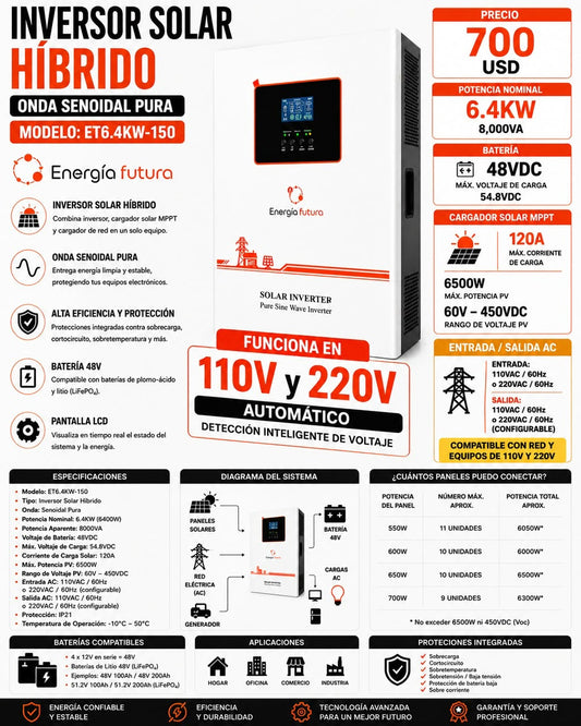Inversor Hibrido 6.4kW
